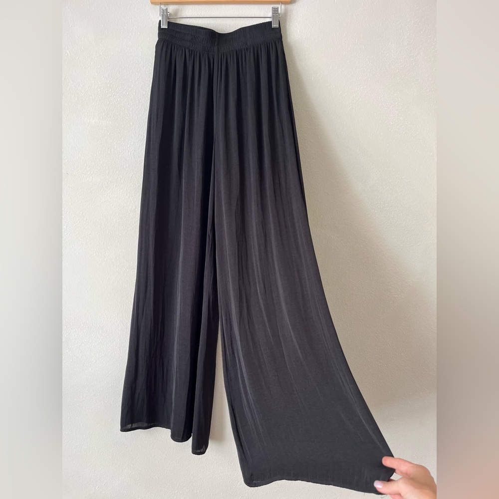 Zara Black Wide-Leg Palazzo Pants NWOT XS